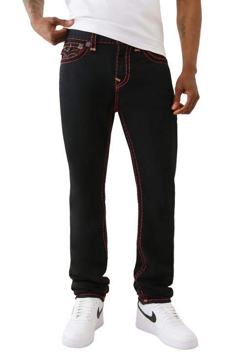 Rocco Stacked Super T Flap Relaxed Skinny Jeans (2SB Black Rinse) (Regular & Big)