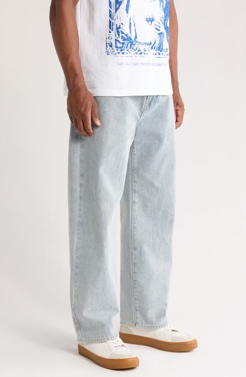 Shop Santo Studio Medici Wide Leg Jeans In Indigo Stone Washed