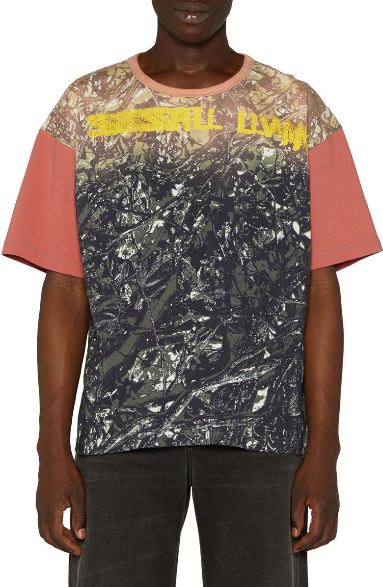 DIESEL<sup>®</sup> T-Boxt-Camou Cotton T-Shirt, Main, color, Very/ Black