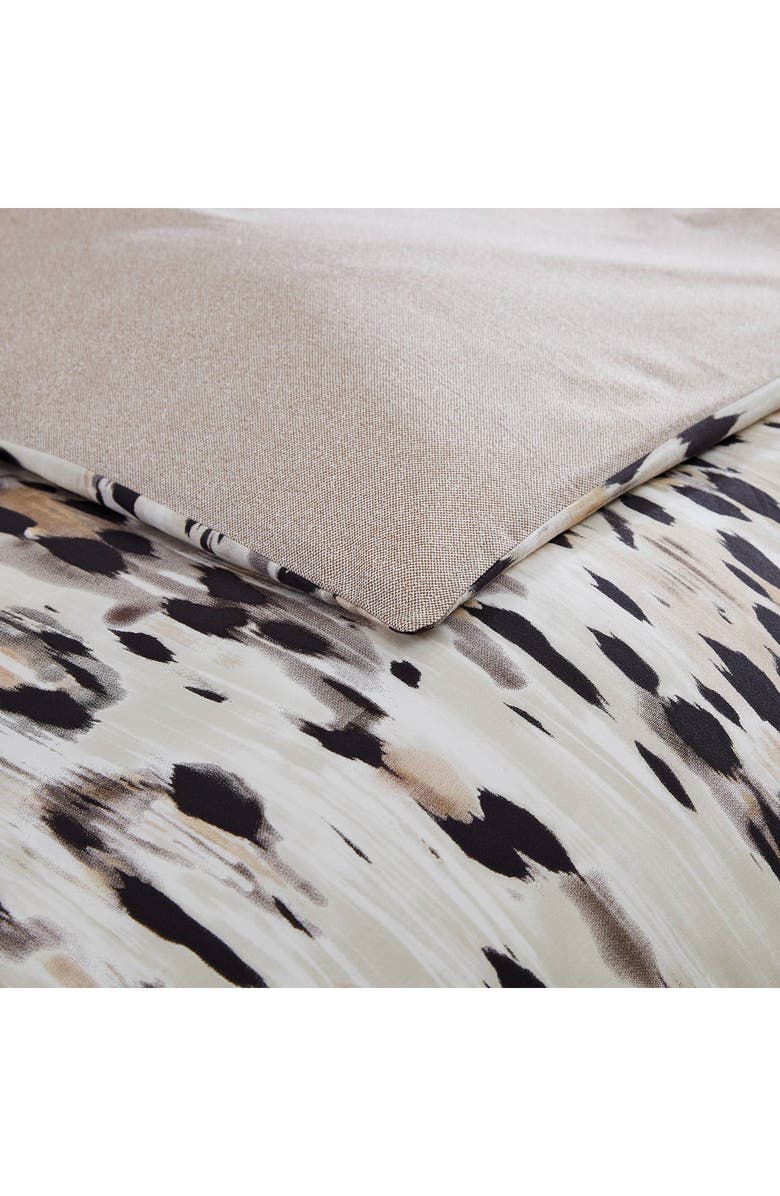 Kenneth Cole Abstract Leopard Print Cotton Comforter Set, Alternate, color, Brown