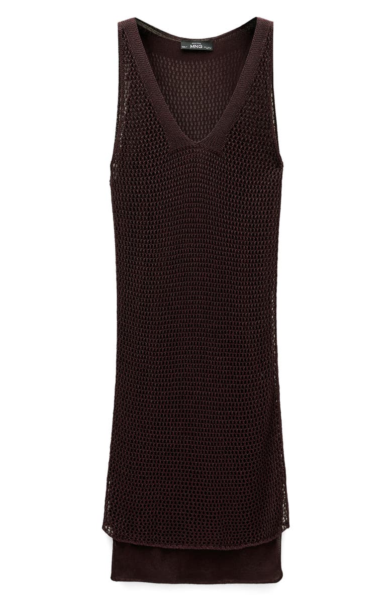 MANGO Metallic Dress, Alternate, color, Burgundy