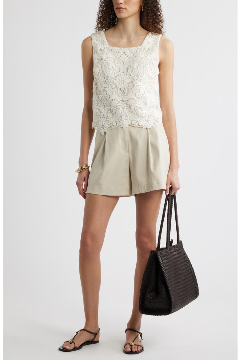 Floral Cutwork Lace Top, Alternate, color, WHITE COCONUT