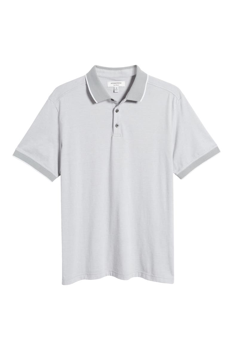 Tech-Smart Performance Polo, Alternate, color, GREY ULTIMATE FEEDERSTRIPE