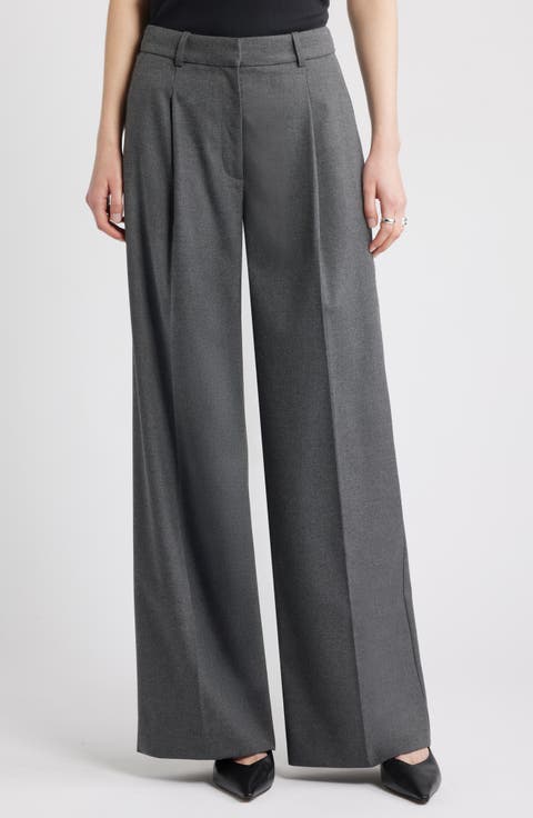 Heathered Wide Leg Pants