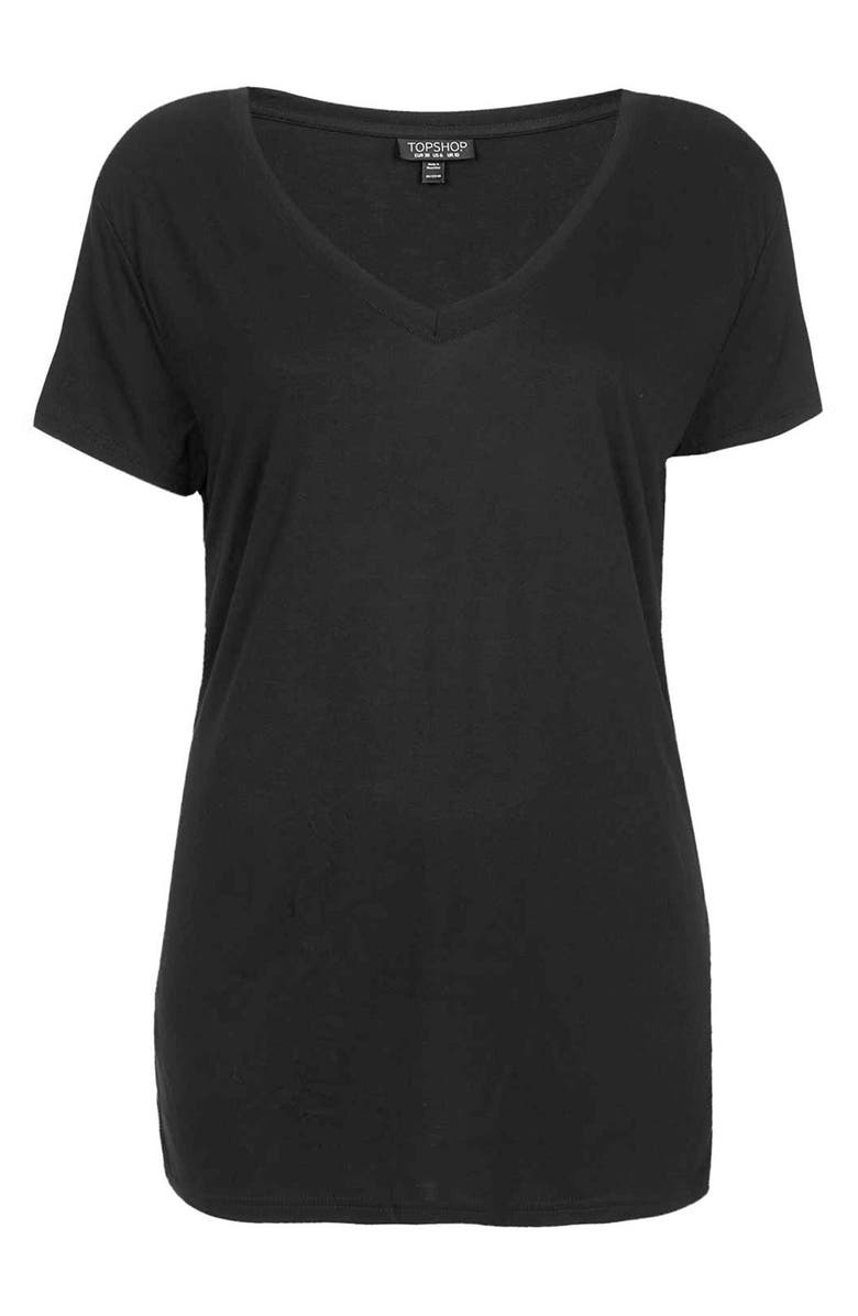 Topshop V-Neck Tee, Alternate, color, 
