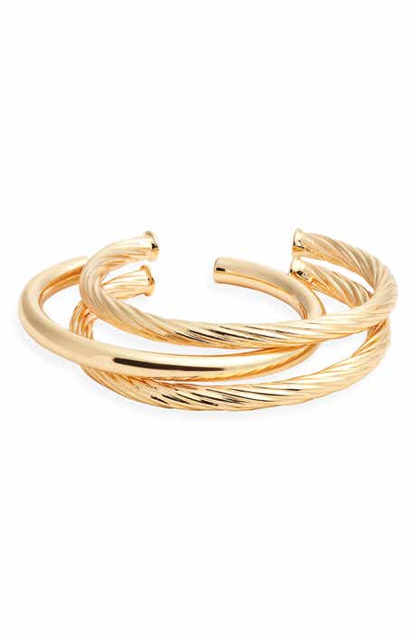 Nordstrom Set of 3 Twist Cuff Bracelets