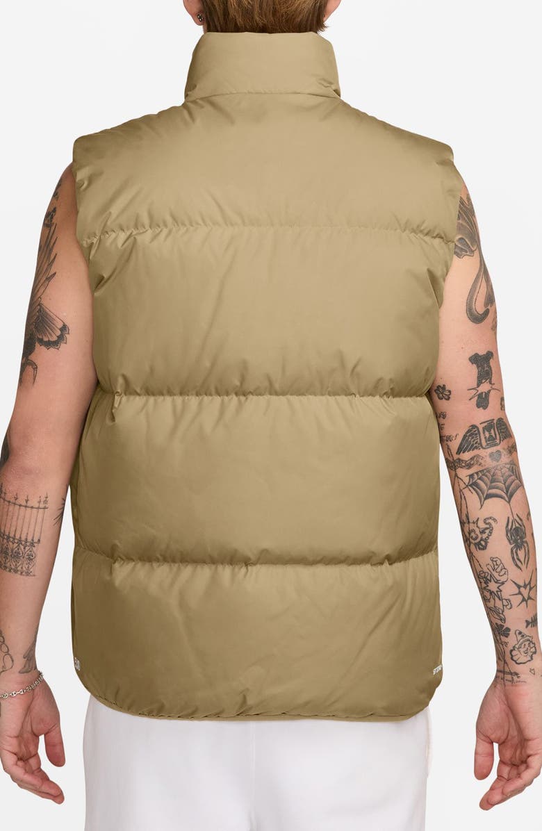 Nike Sportswear Club Storm-FIT Water Resistant Down Puffer Vest, Alternate, color, Parachute Beige/ White