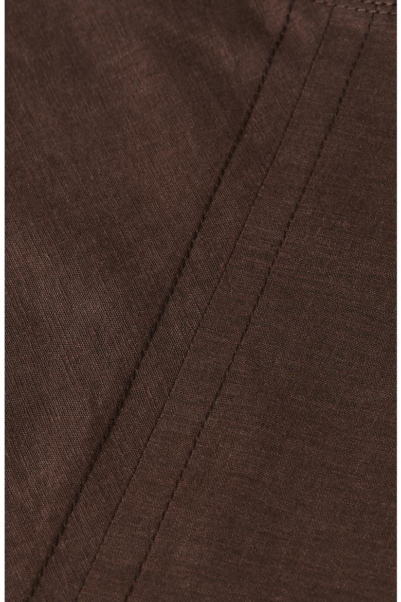 Relaxed Linen Blend Maxi Dress, Alternate, color, HOT FUDGE
