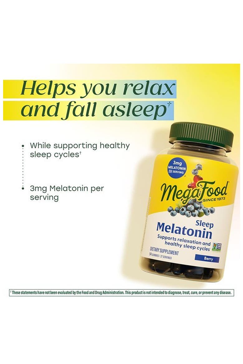 Sleep Melatonin Gummies, 3mg Melatonin per Serving, Non-GMO, Vegan, 54 Berry Gummies, Alternate, color, None