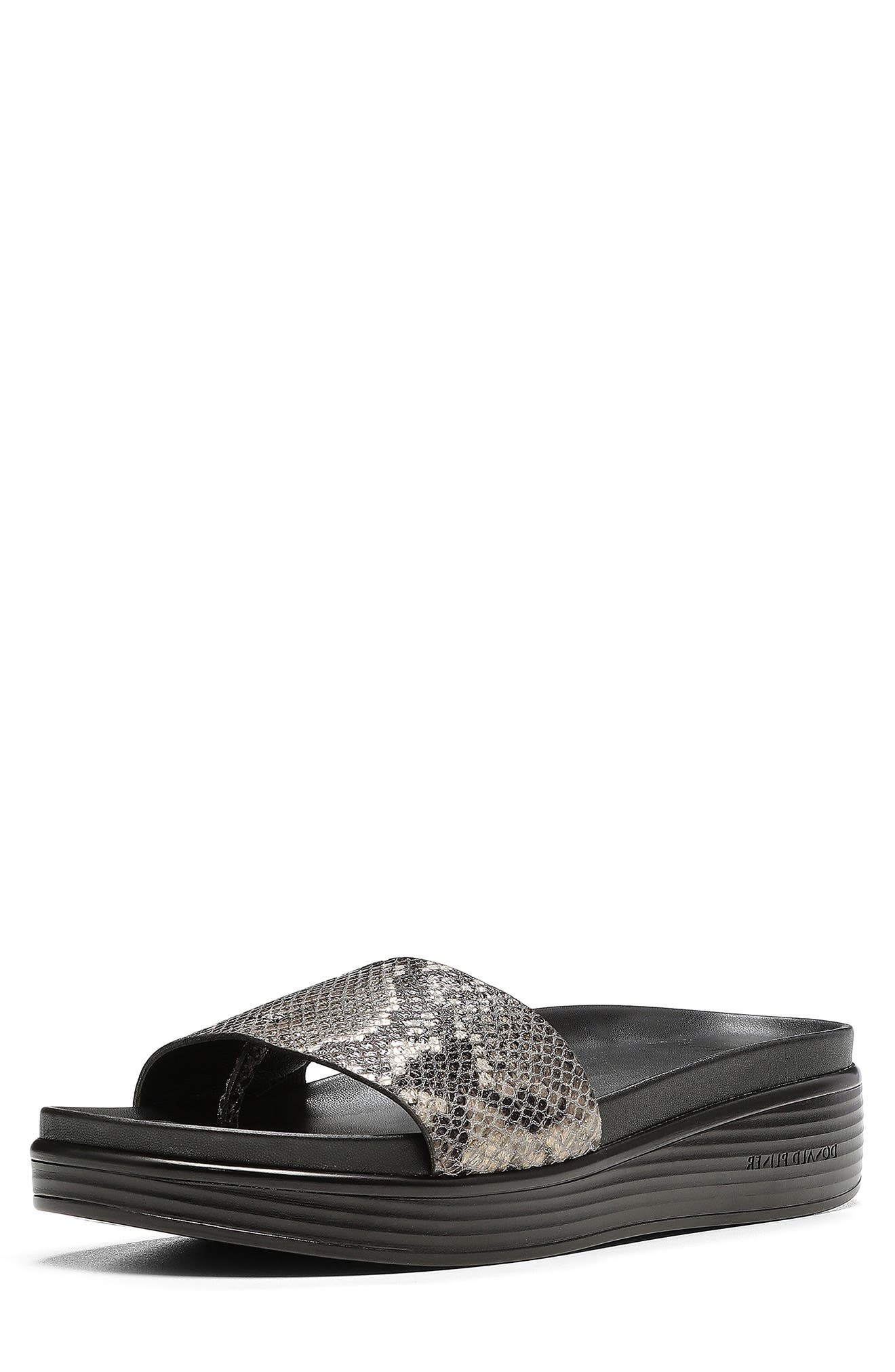 Donald Pliner Snake Embossed Leather Slide Sandal, Alternate, color, 
