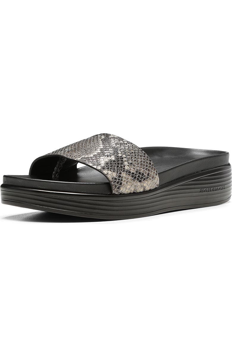 Donald Pliner Snake Embossed Leather Slide Sandal, Alternate, color,