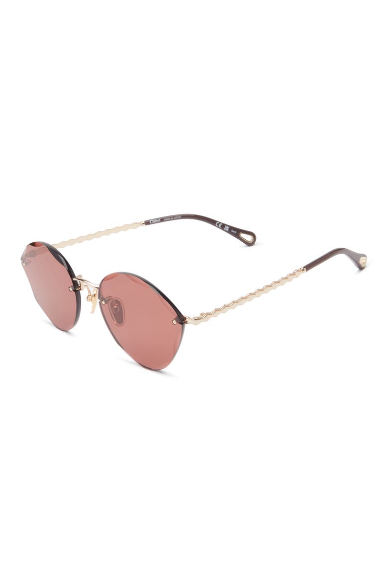 58mm Novelty Round Sunglasses, Alternate, color, GOLD GOLD RED