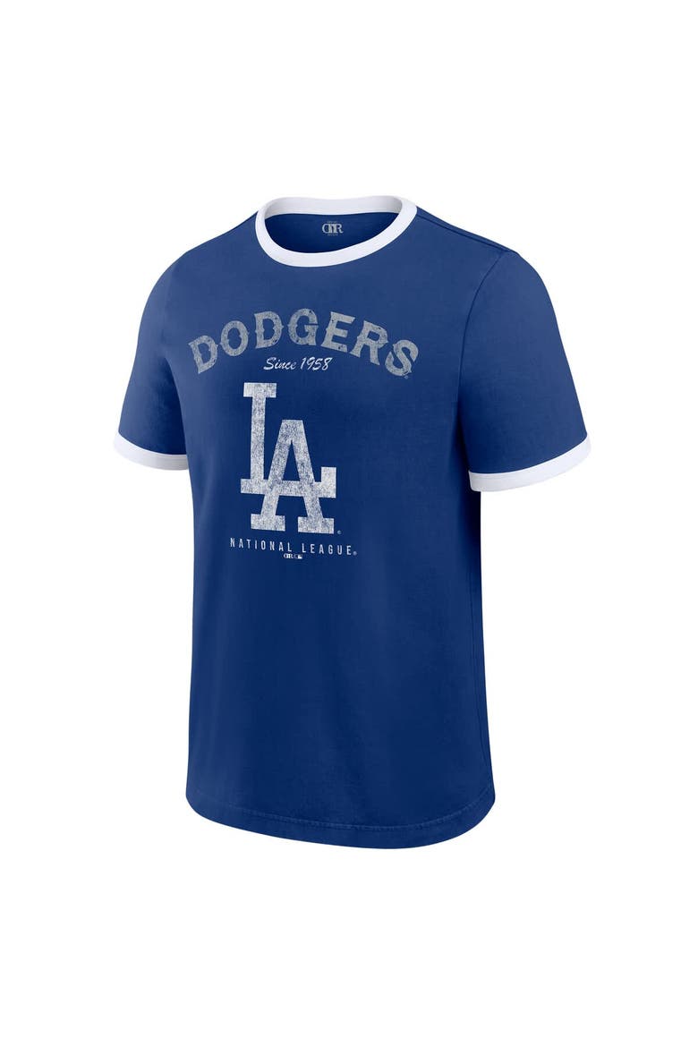 Men's Darius Rucker Collection by Fanatics  Royal Los Angeles Dodgers Washed Ringer T-Shirt, Alternate, color, Royal