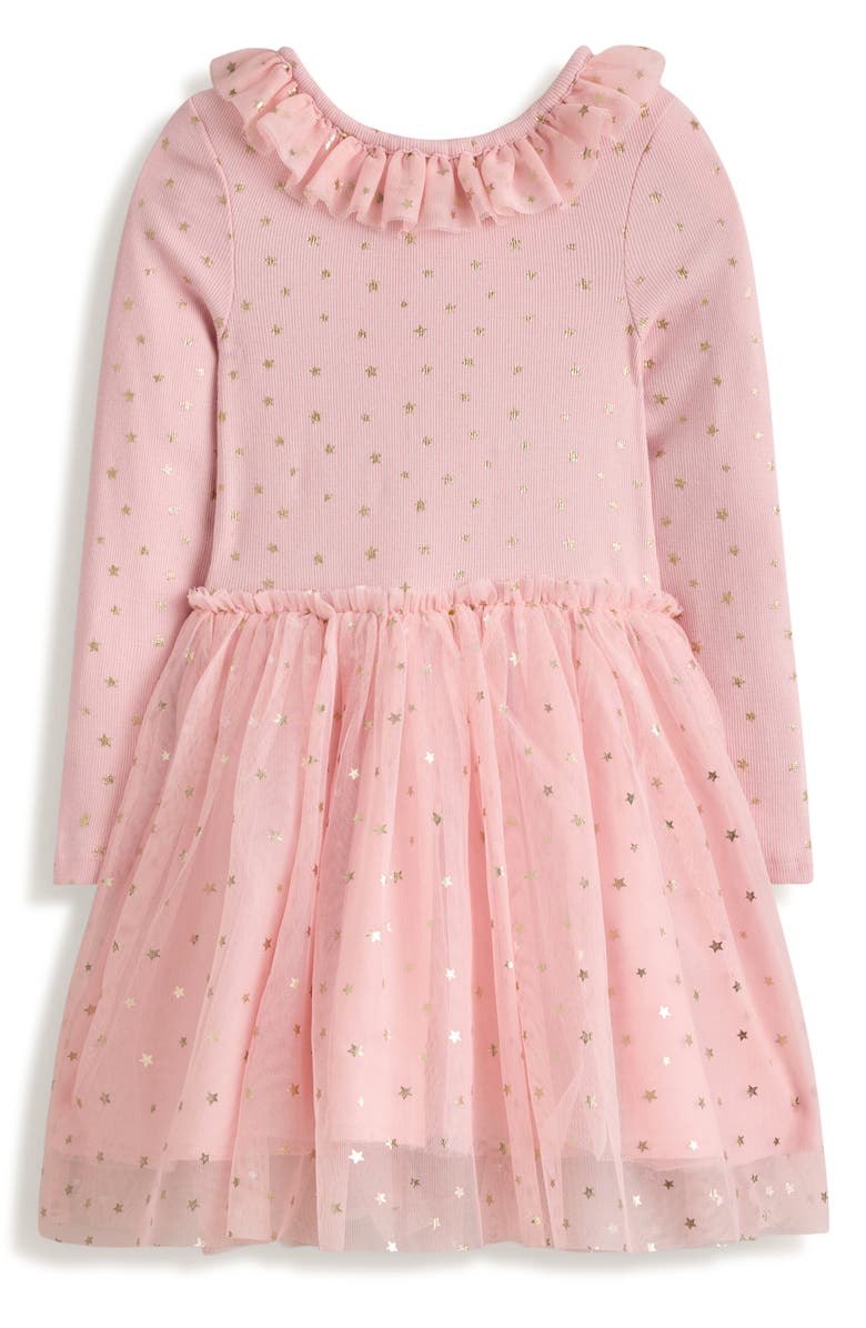 Mini Boden Kids' Rose Twirly Tulle Party Dress, Main, color, 