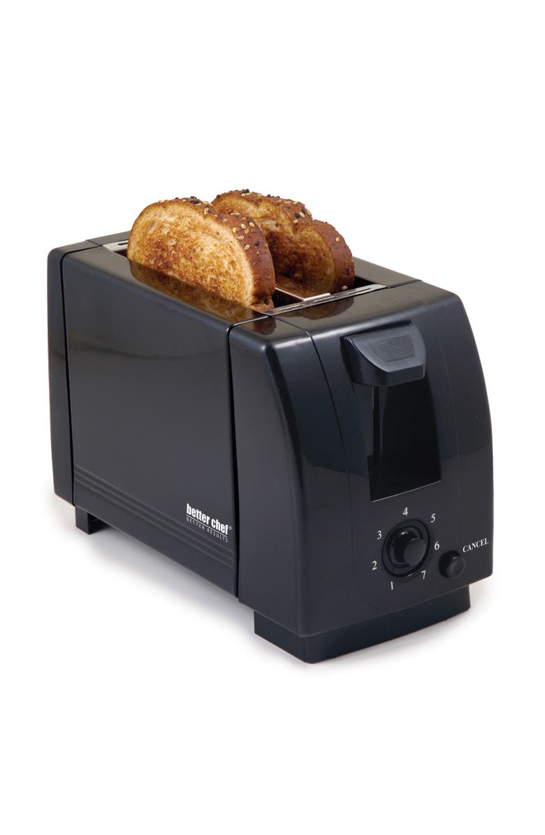 Better Chef 2-Slice Black Toaster, Alternate, color, Black