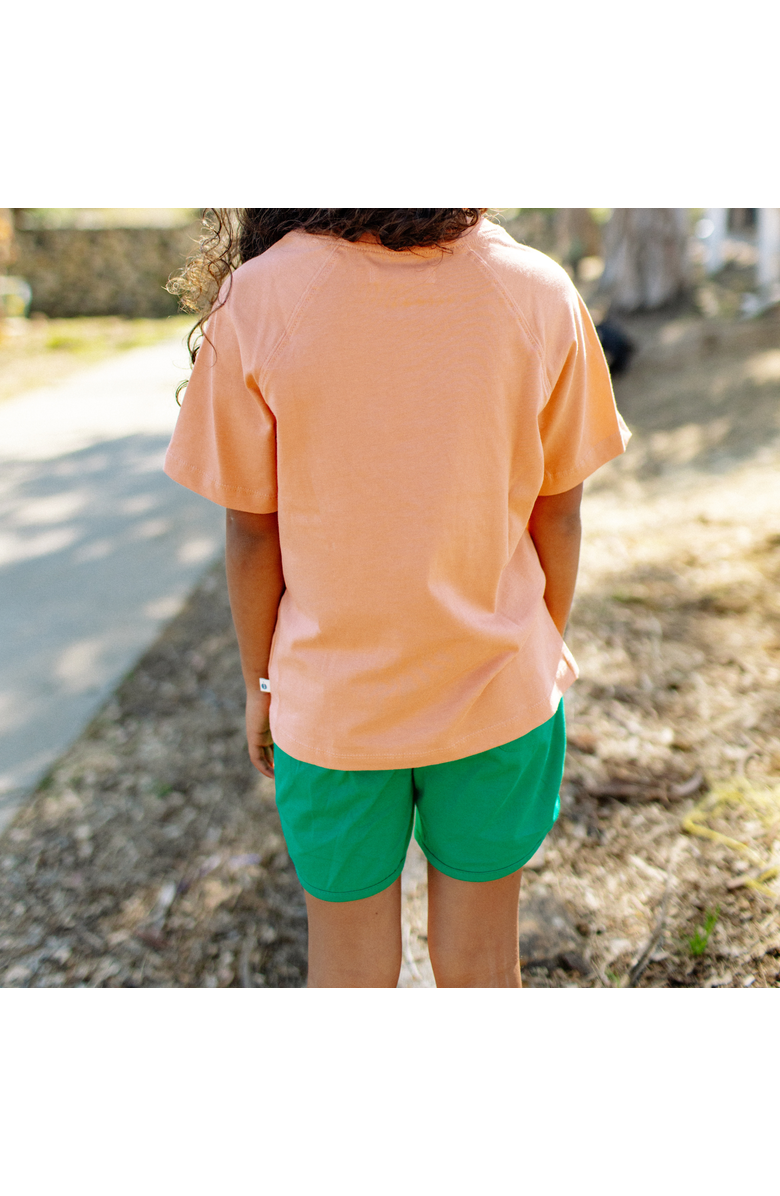 Jackalo Kids' Ollie Organic Cotton Jersey Shorts, Alternate, color, Parakeet