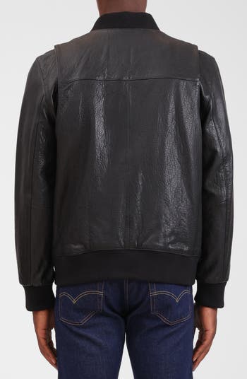Leather Bomber Jacket