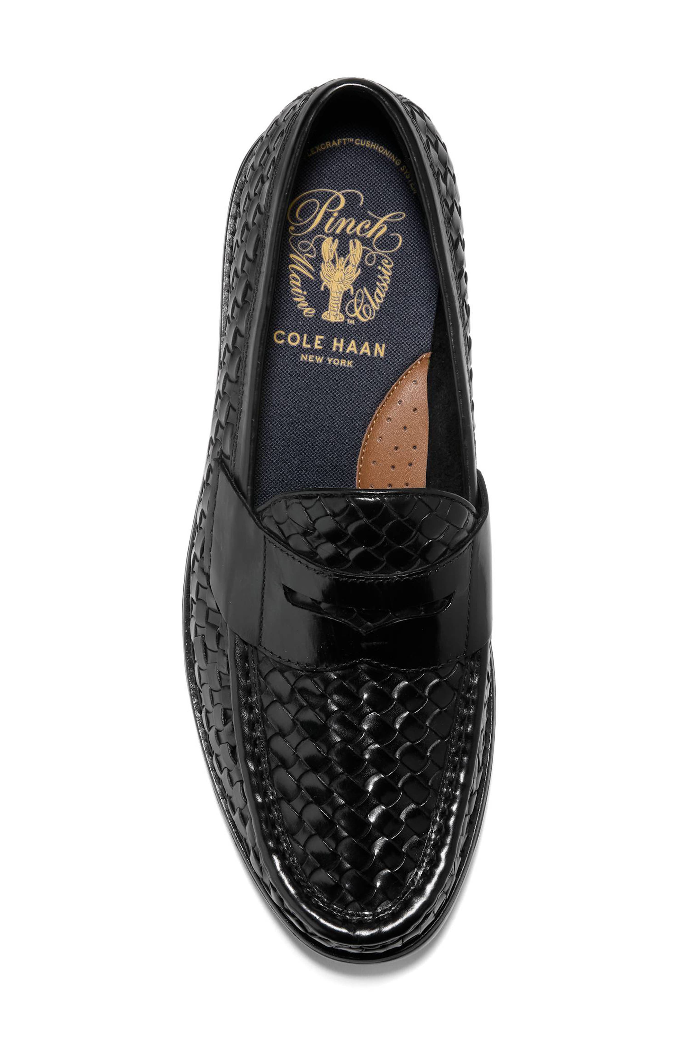 Pinch Penny Woven Flexcraft Loafer, Alternate, color, BLACK / BLACK