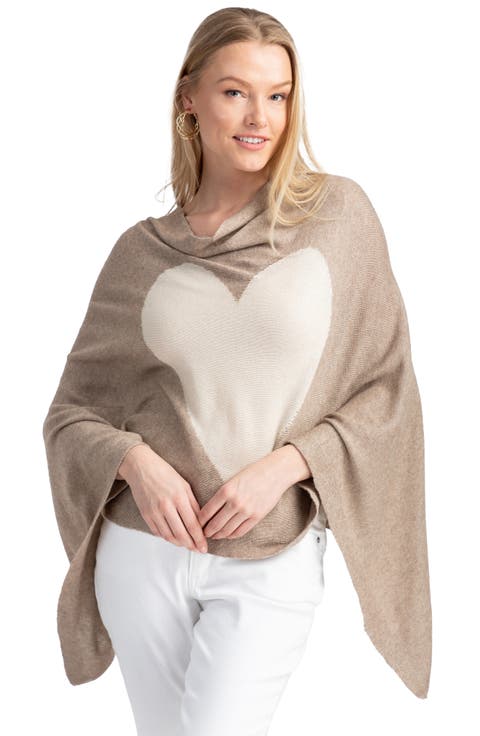 Heart Silk & Cashmere Poncho