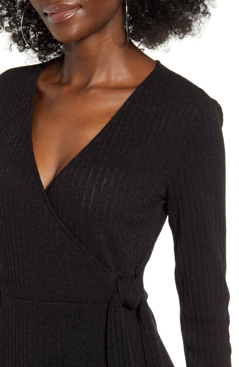 All in Favor Wrap Front Midi Dress, Alternate, color, 