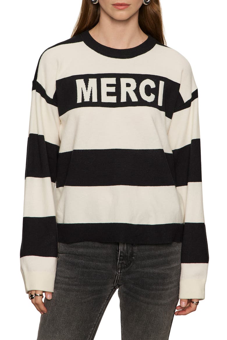 Crewneck Sweater, Main, color, BLACK