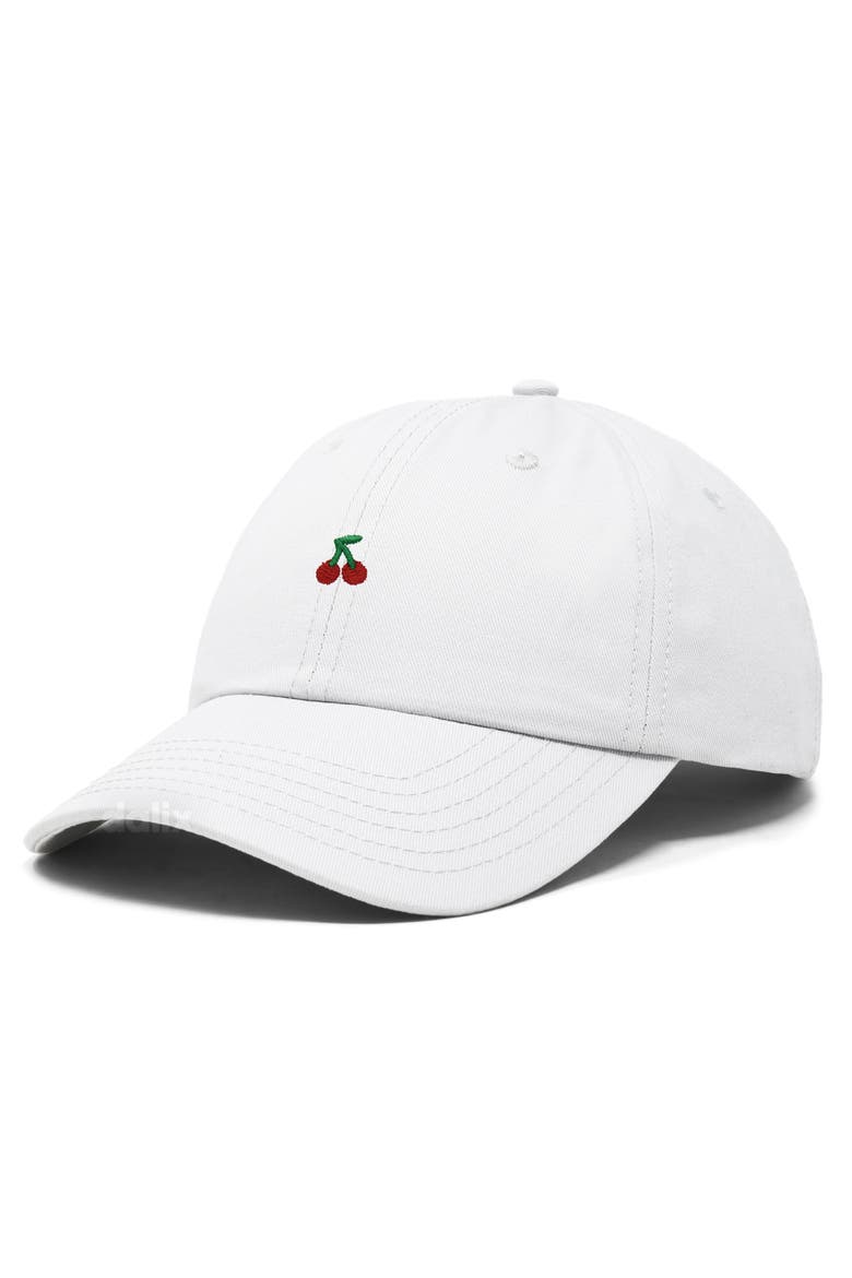 Lil Cherry Dad Cap, Alternate, color, White