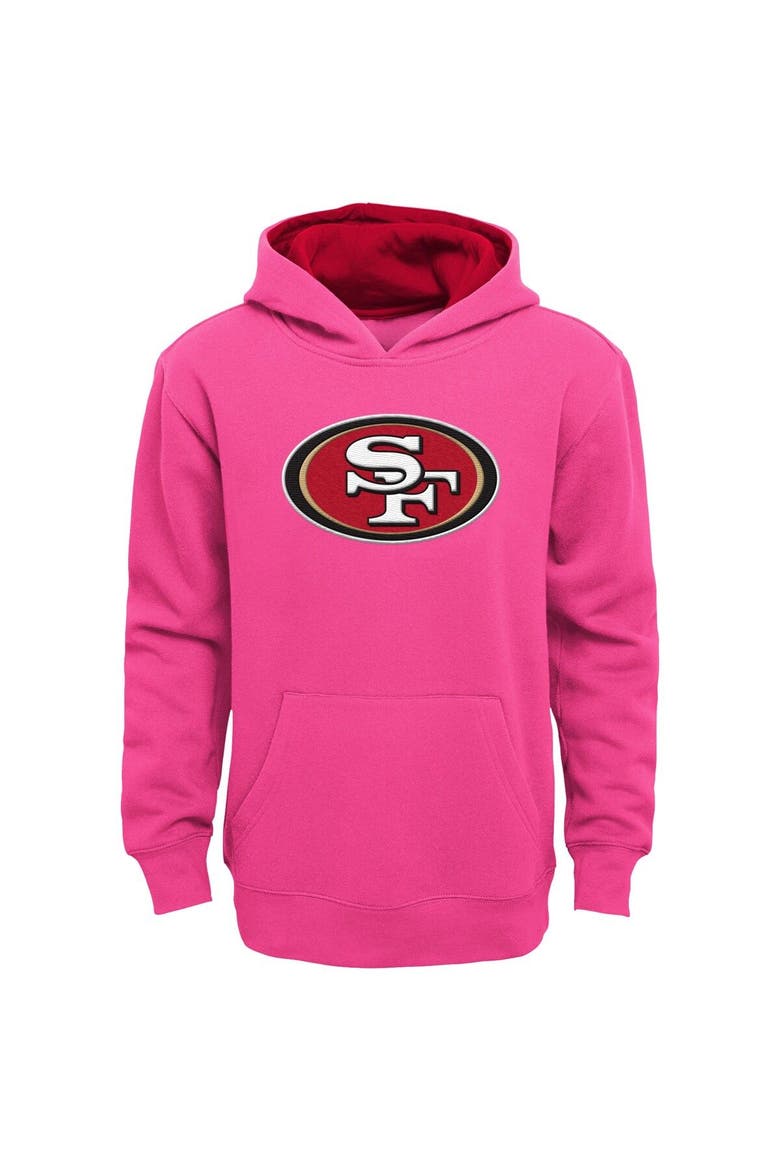 Girls Youth Pink San Francisco 49ers Prime Pullover Hoodie, Main, color, Pink