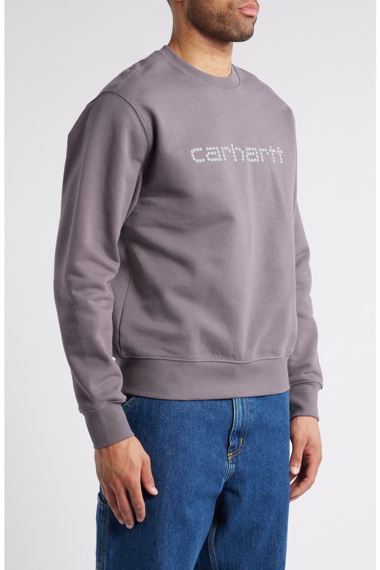 Rivet Script Cotton Sweatshirt, Alternate, color, MANTA