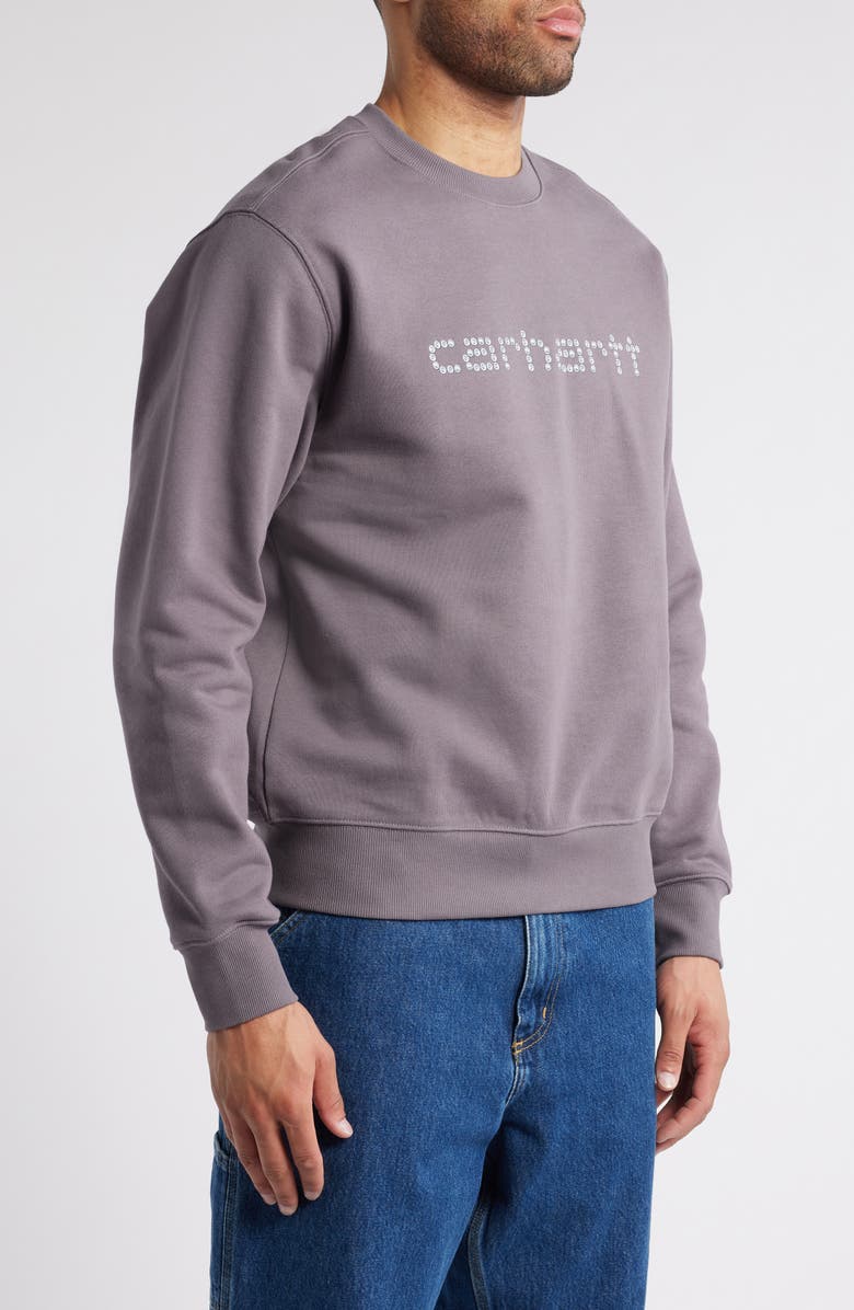 Carhartt Work In Progress Rivet Script Cotton Sweatshirt, Alternate, color,