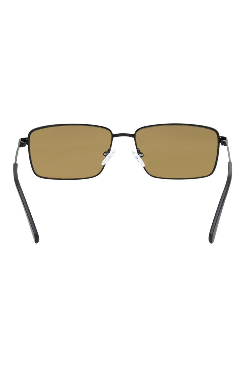 59mm Rectangular Sunglasses, Alternate, color, MATTE BLACK / BROWN