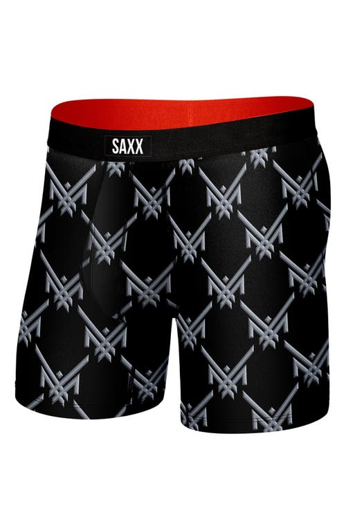 Saxx Multisport Mesh Boxer Briefs In Black