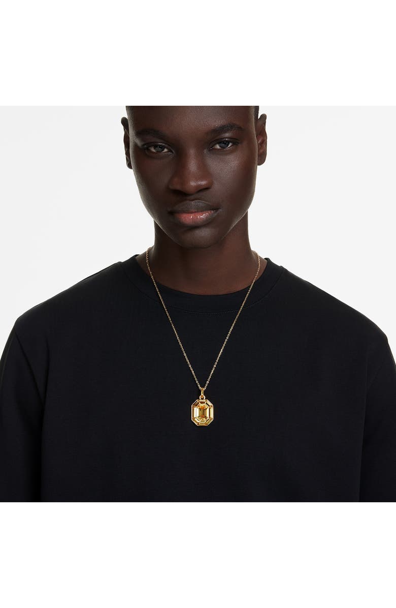 Swarovski Lucent Crystal Pendant Necklace, Alternate, color, Yellow