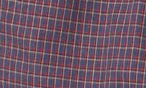 Edikted Dakota Plaid Pull-on Relaxed Fit Pants In Purple