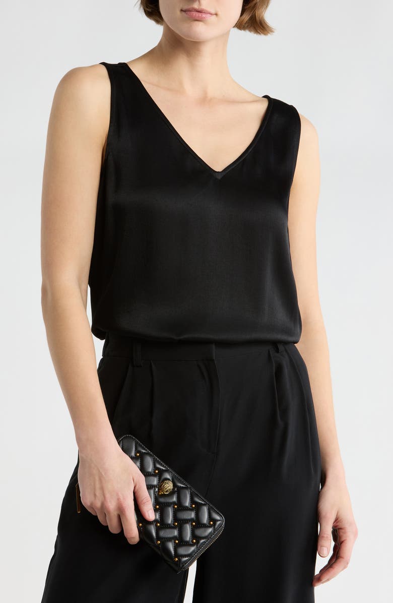 Kurt Geiger London Kensington Stud Leather Wallet, Alternate, color, Black/ Comb