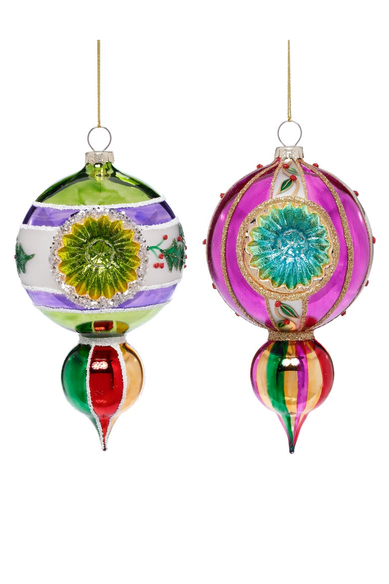 Multi Drop Ornament, Set of 6, Main, color, Fuschia