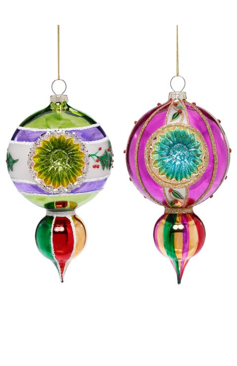 Multi Drop Ornament, Set of 6