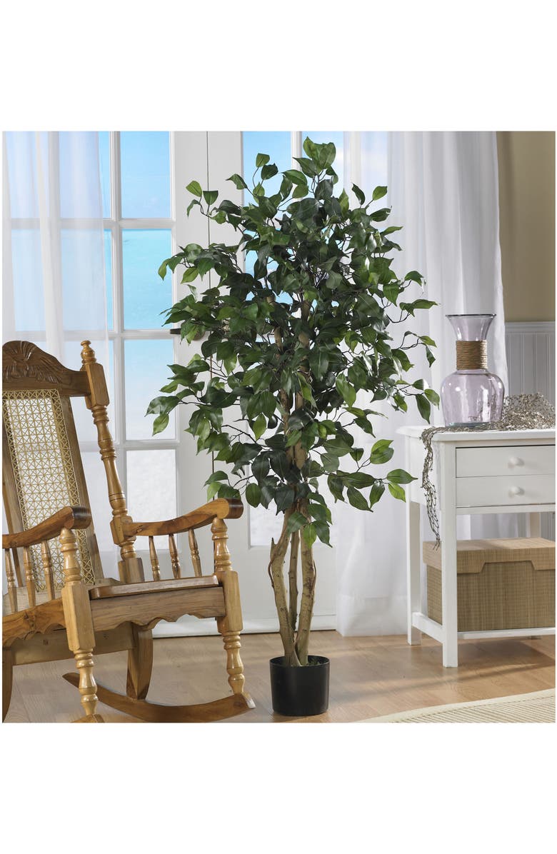 NEARLY NATURAL 4' Artificial Ficus Tree, Alternate, color,