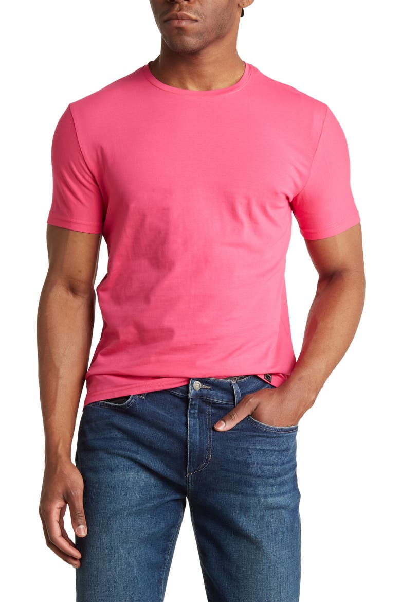 Solid Crewneck T-Shirt, Main, color, FUCHSIA