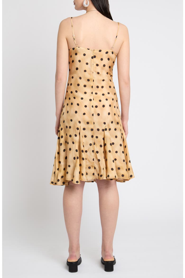 Polka Dot Cowl Neck Maxi Dress, Alternate, color, OKRA YELLOW MULTI