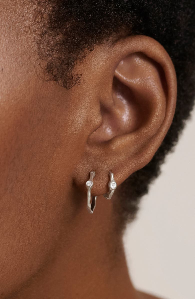 Monica Vinader Siren Diamond Huggie Hoop Earrings, Alternate, color, 