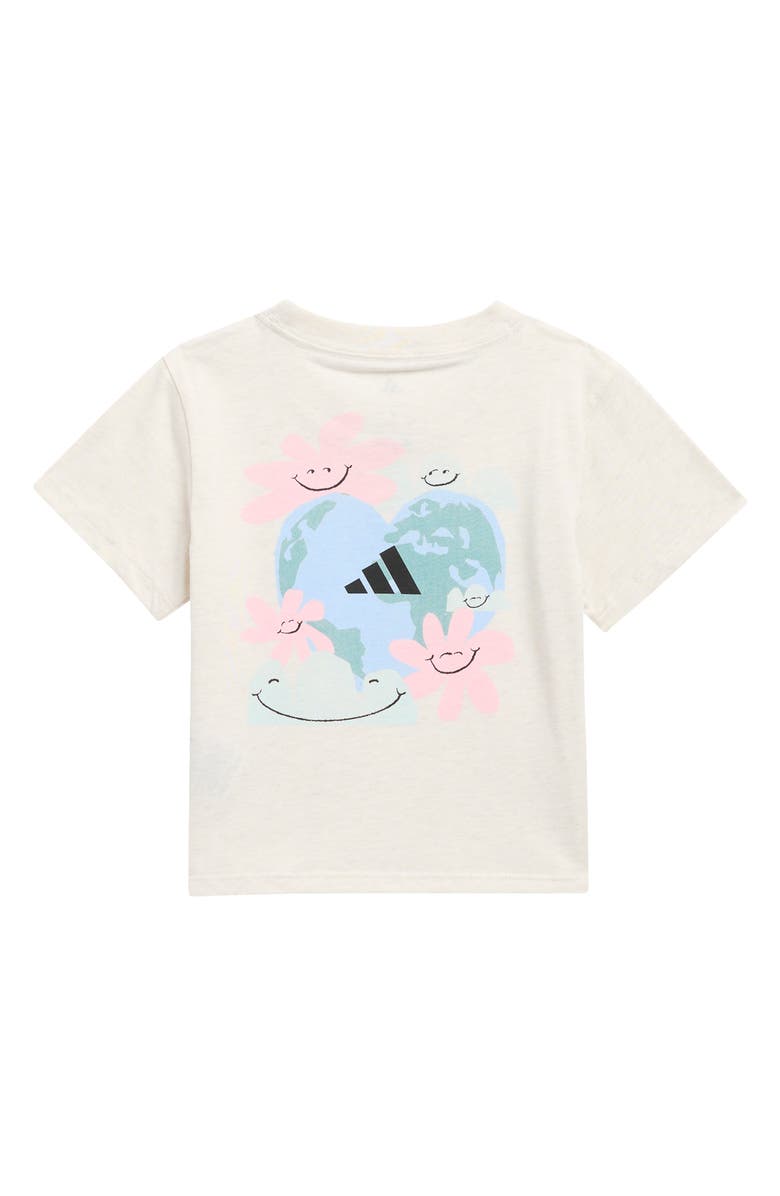 adidas Kids' Happy Planet Jersey Graphic T-Shirt, Alternate, color, Oatmeal Heather