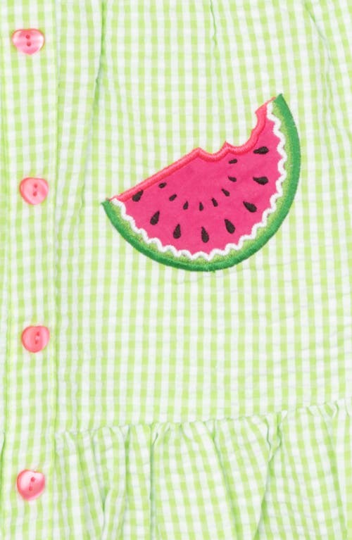 Rare Editions Baby Girls Watermelon Seersucker Dress