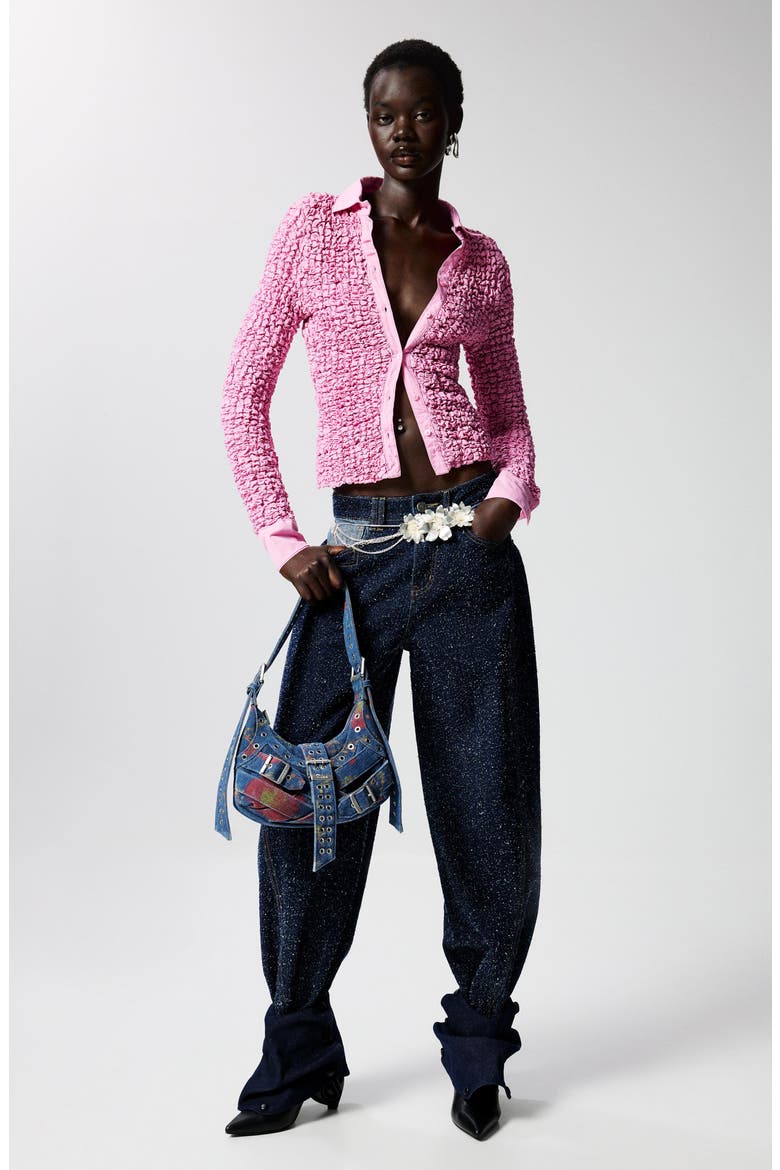 Textured Shirt, Alternate, color, PINK