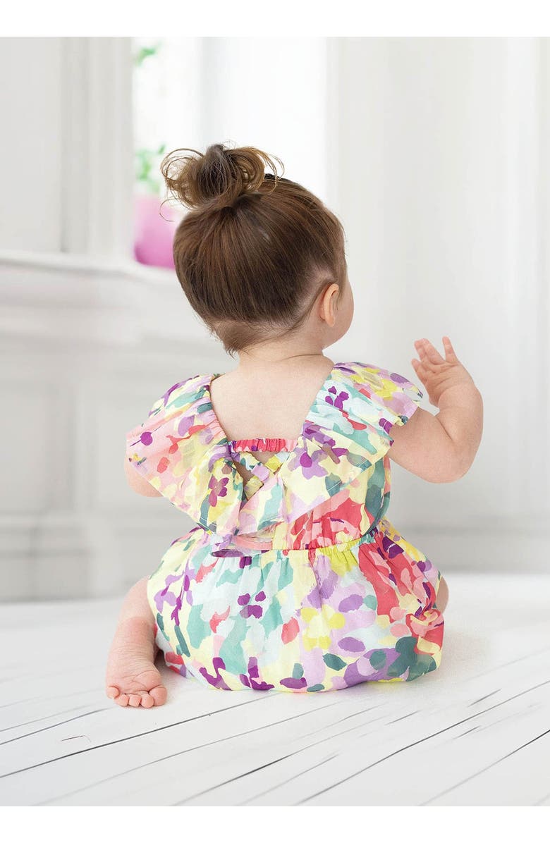 Isobella & Chloe Watercolor Baby Romper, Alternate, color, Pink