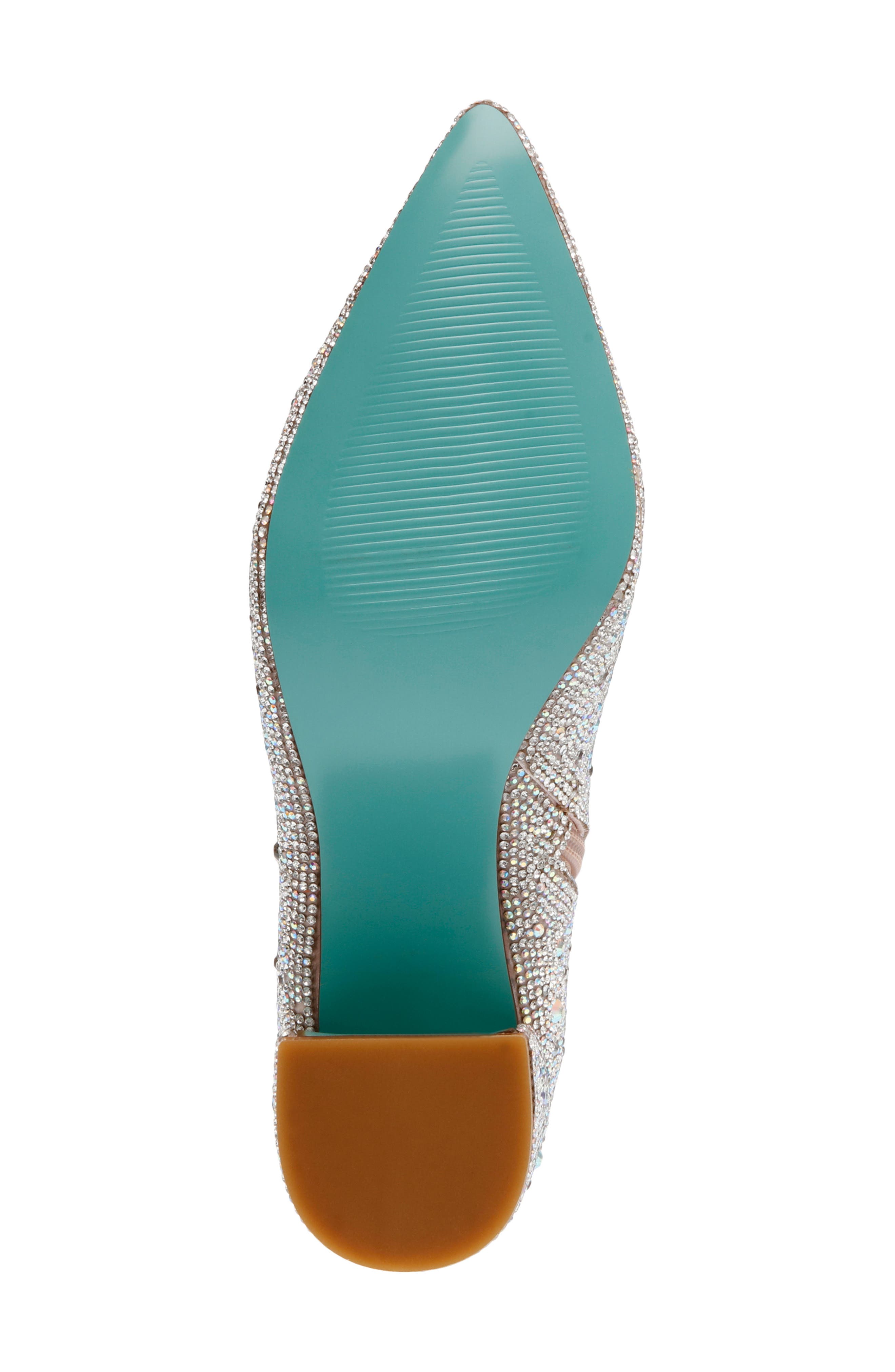 Betsey Johnson Corry Embellished Pointed Toe Bootie, Alternate, color, 