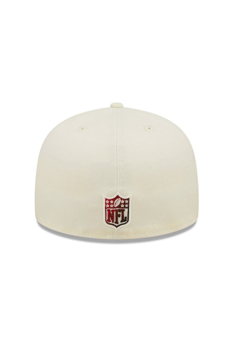 Men's New Era Cream Atlanta Falcons Chrome Color Dim 59FIFTY Fitted Hat, Alternate, color, Cream