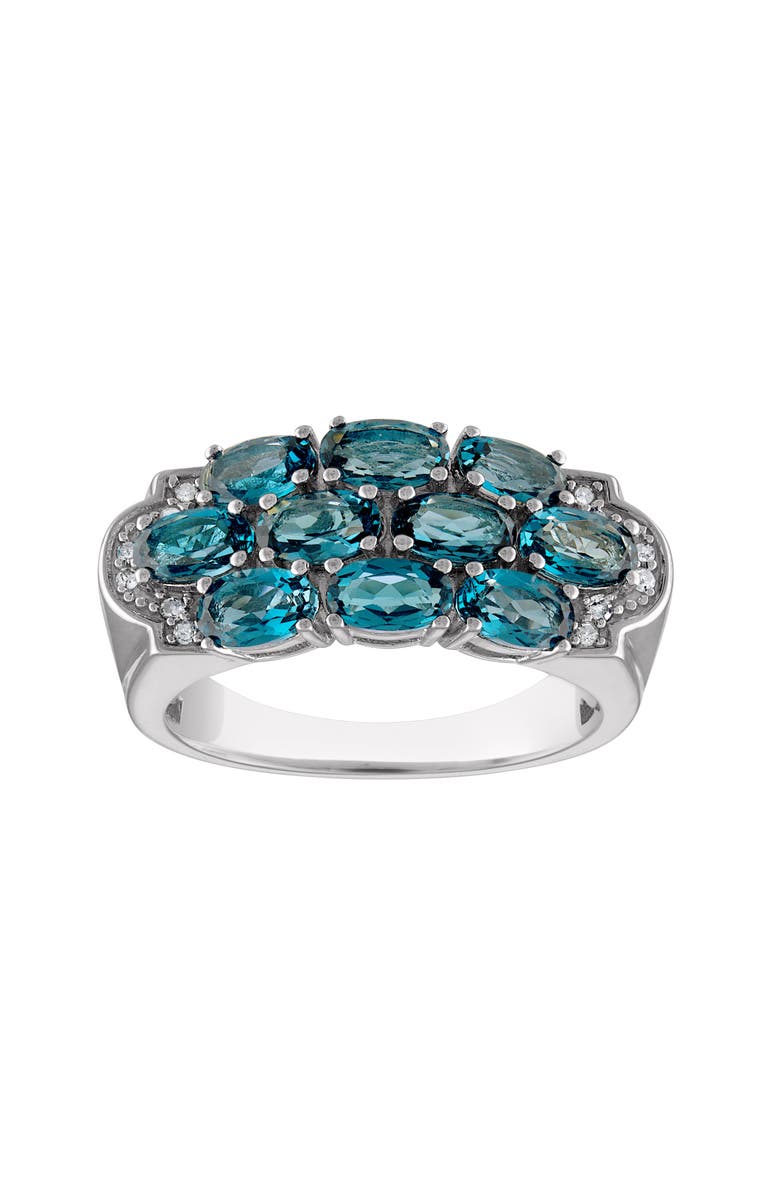 FZN Sterling Silver London Blue Topaz & Diamond Ring, Main, color, Silver/ Blue Topaz/ Diamond