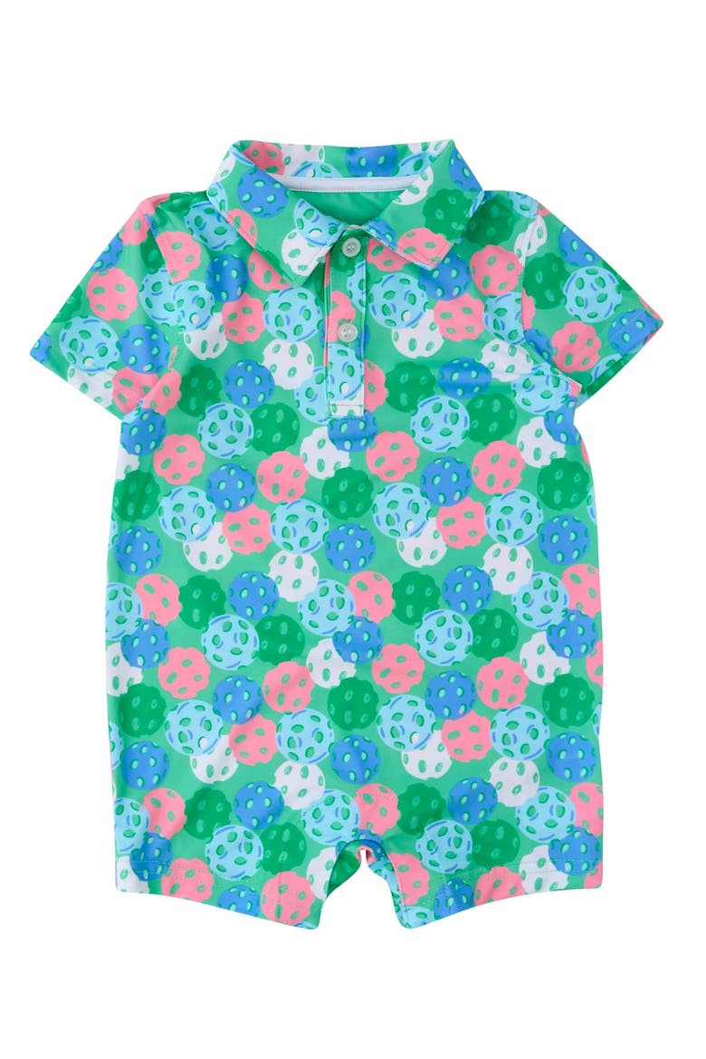 Performance Polo Romper, Main, color, Green Pickleball Party