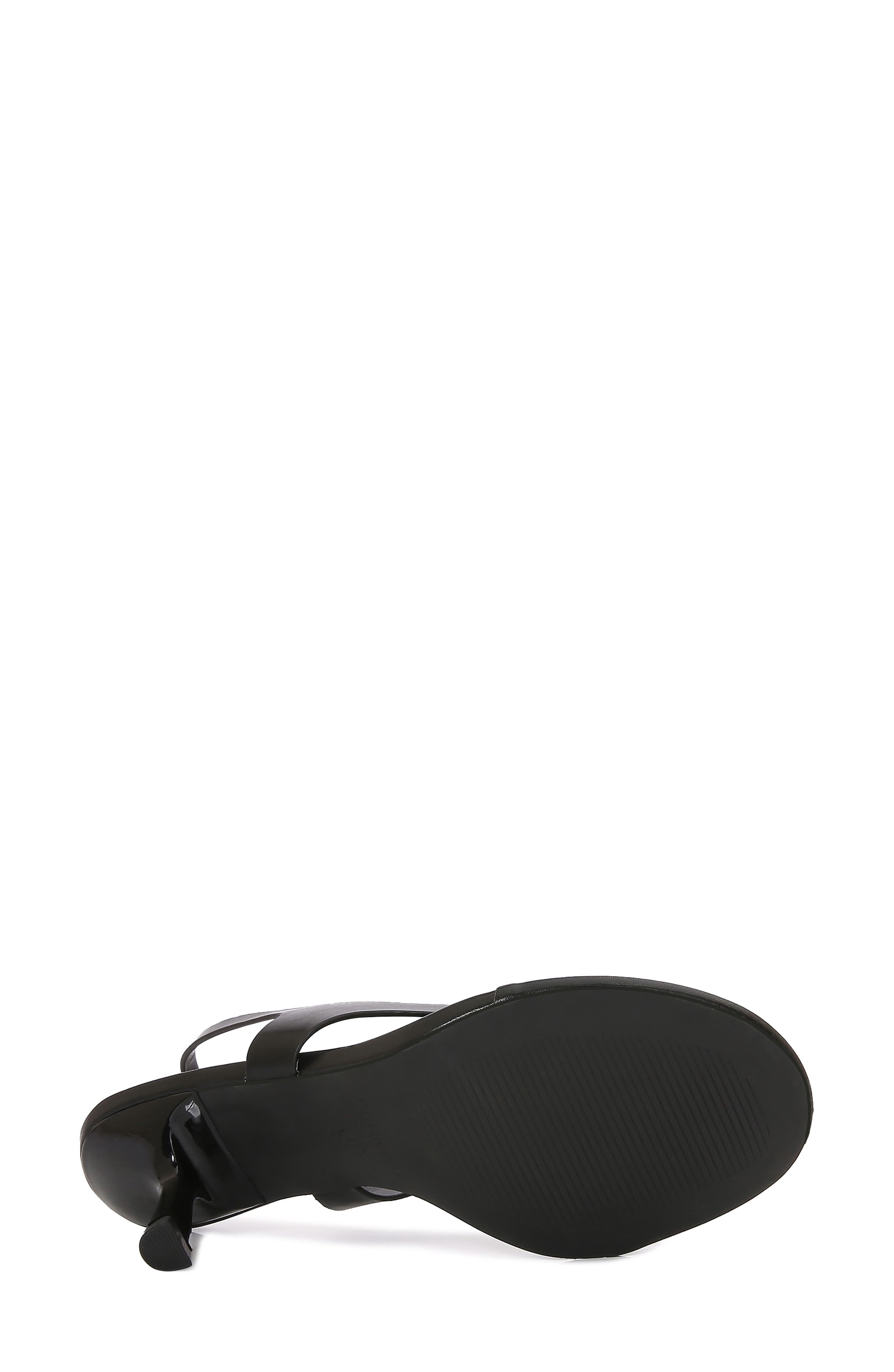 BERNESS Freddy Kitten Heel Thong Sandal, Alternate, color, Black Pu