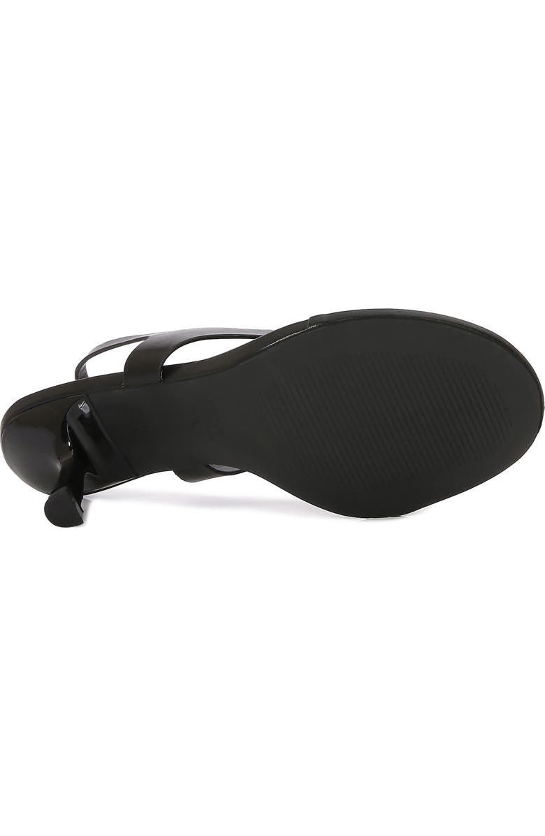 BERNESS Freddy Kitten Heel Thong Sandal, Alternate, color, Black Pu